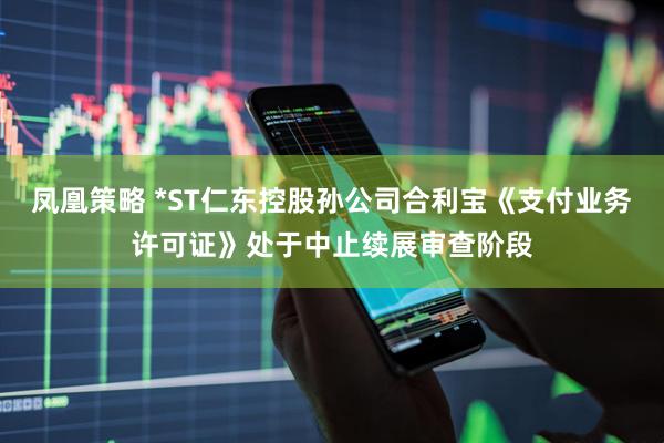 凤凰策略 *ST仁东控股孙公司合利宝《支付业务许可证》处于中止续展审查阶段